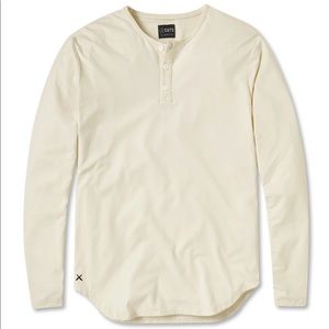 Cuts Clothing Henley Elongated long sleeve salt
